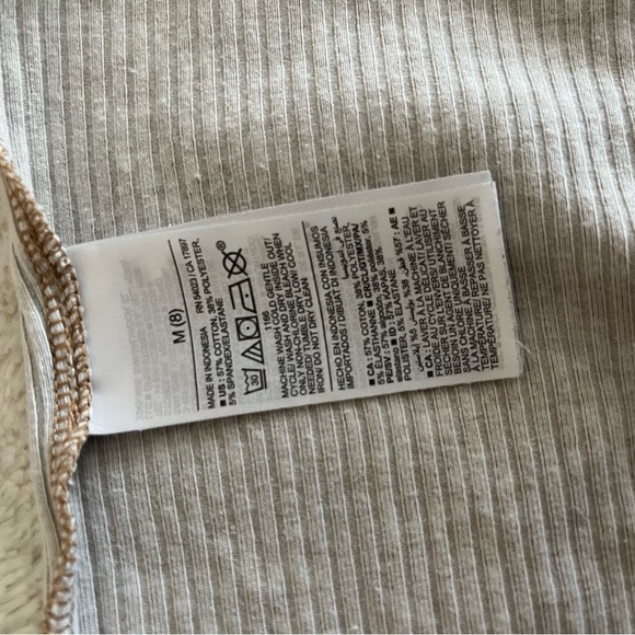 Brown Floral Ribbed Top - Picture 4 of 4